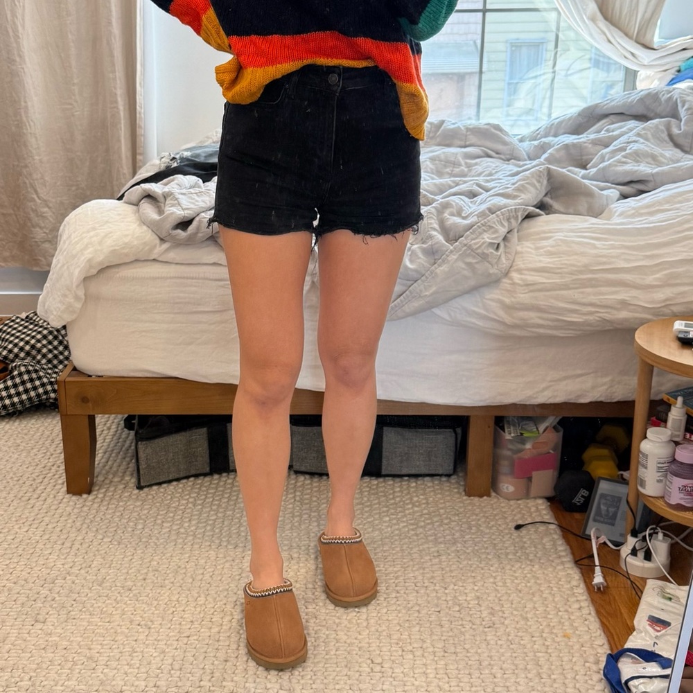 Paige Black Denim Shorts